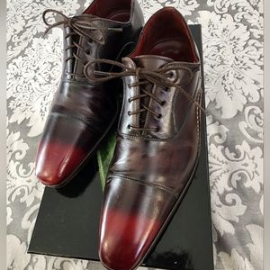 Mens dress shoes size 7 - 39F Magnanni style 17080 Axel brown/red used like new